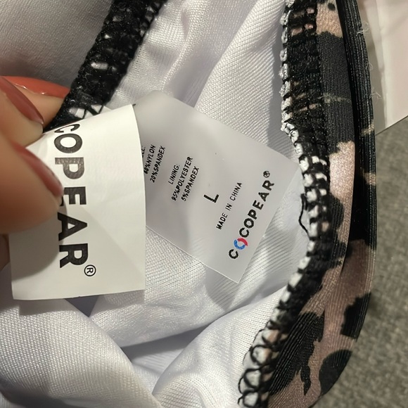 COCOPEAR Women Ruched High Waisted Bikini Bottom Tummy Control Animal print - Picture 7 of 8